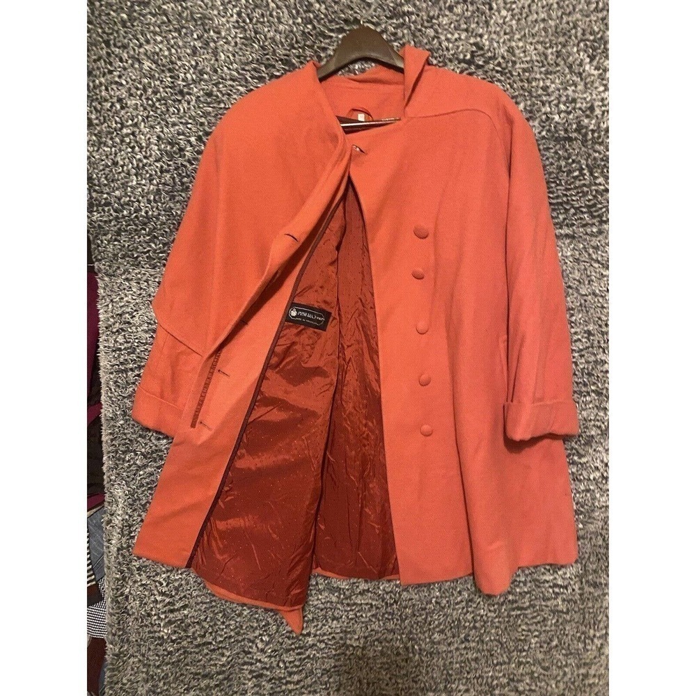 Womens Parvi Maj Mid Coral Mid Length Coat Size 12